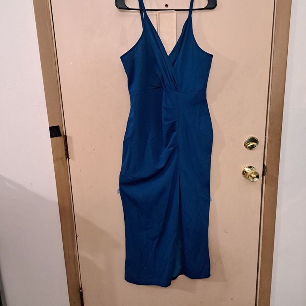 SHEIN Blue Front Slit Maxi Dress Size L